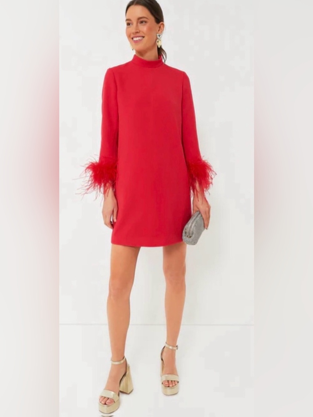Tuckernuck NWT Red Feather Mod Ellie Mock Neck Dress‎ Medium